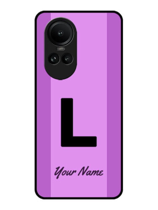 Custom Oppo Reno 10 Pro 5G Custom Glass Phone Case - Tricolor custom text Design