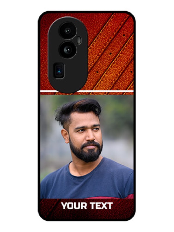Custom Oppo Reno 10 Pro Plus 5G Personalized Glass Phone Case - Leather Phone Case Design