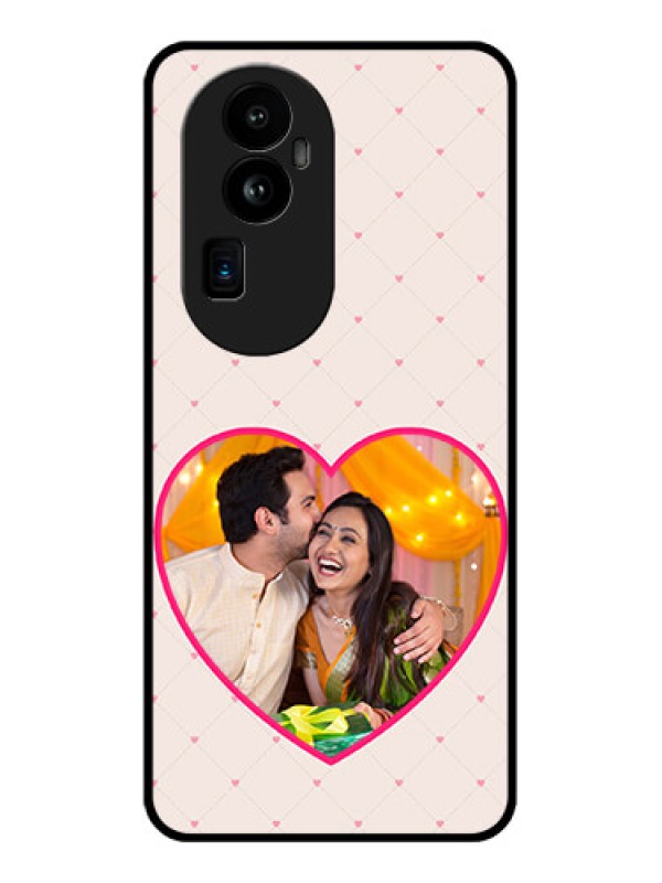 Custom Oppo Reno 10 Pro Plus 5G Custom Glass Mobile Case - Heart Shape Design