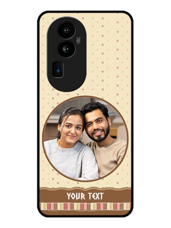 Custom Oppo Reno 10 Pro Plus 5G Custom Glass Mobile Case - Brown Dotted Mobile Case Design