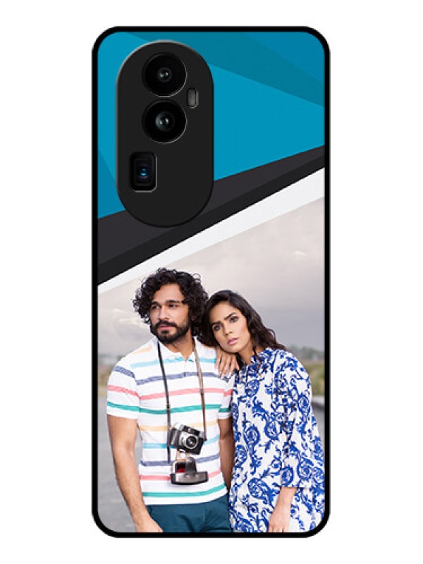 Custom Oppo Reno 10 Pro Plus 5G Photo Printing on Glass Case - Simple Pattern Photo Upload Design