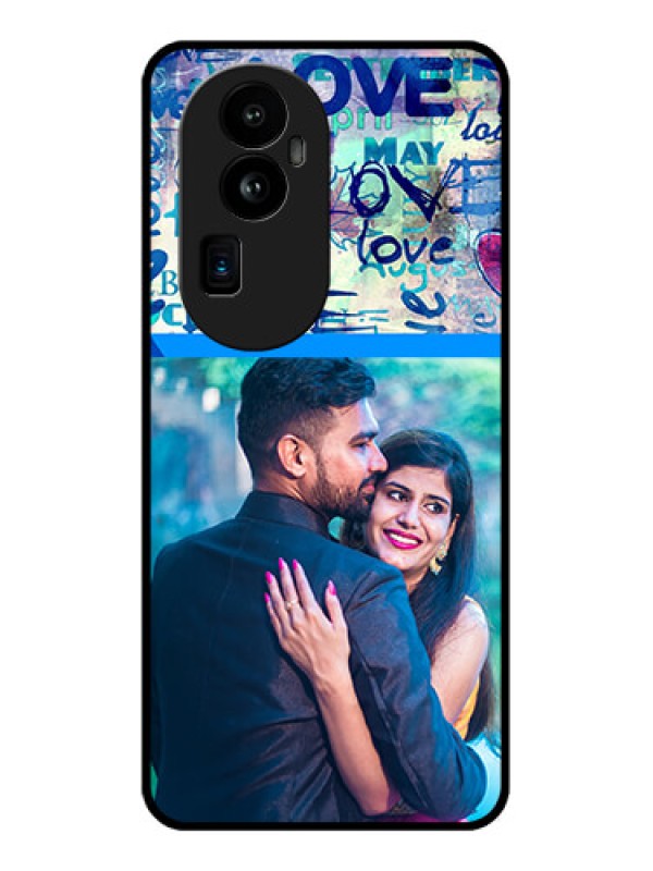 Custom Oppo Reno 10 Pro Plus 5G Custom Glass Mobile Case - Colorful Love Design
