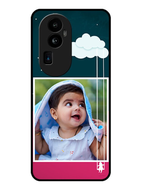 Custom Oppo Reno 10 Pro Plus 5G Custom Glass Phone Case - Cute Girl with Cloud Design