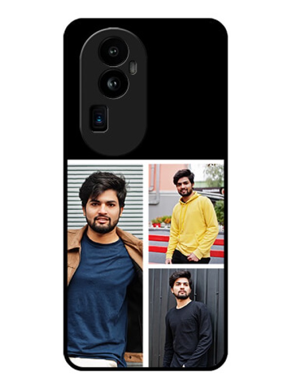 Custom Oppo Reno 10 Pro Plus 5G Photo Printing on Glass Case - Upload Multiple Picture Design