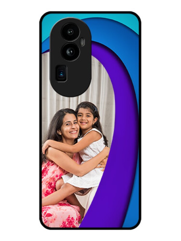 Custom Oppo Reno 10 Pro Plus 5G Photo Printing on Glass Case - Simple Pattern Design