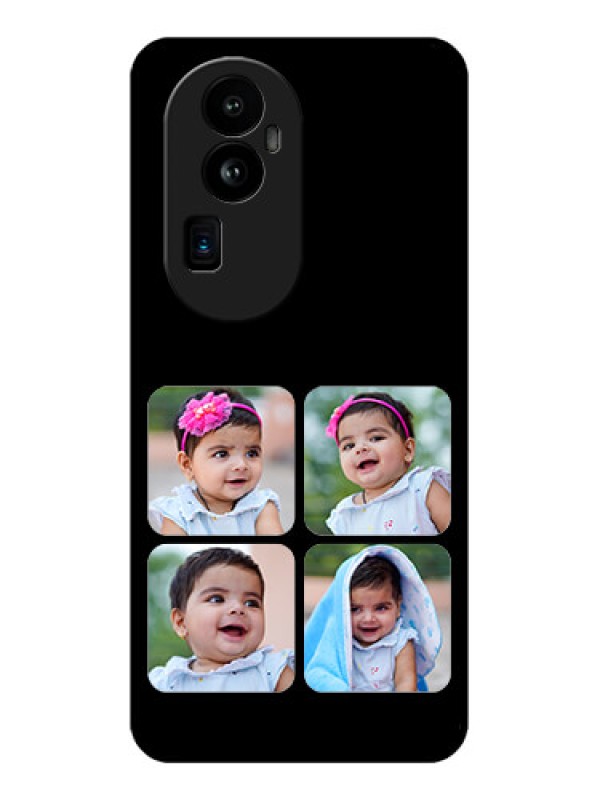 Custom Oppo Reno 10 Pro Plus 5G Photo Printing on Glass Case - Multiple Pictures Design