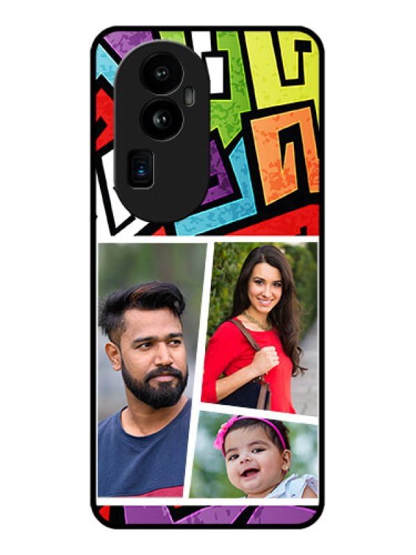 Custom Oppo Reno 10 Pro Plus 5G Custom Glass Phone Case - Graffiti pattern Design