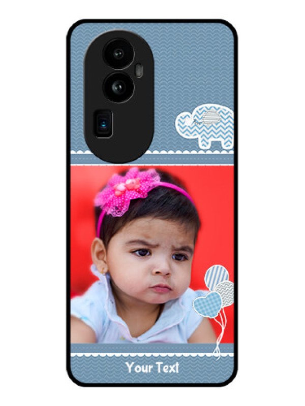 Custom Oppo Reno 10 Pro Plus 5G Photo Printing on Glass Case - with Kids Pattern Design