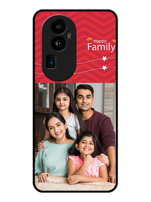 Custom Oppo Reno 10 Pro Plus 5G Personalized Glass Phone Case - Happy Family Design