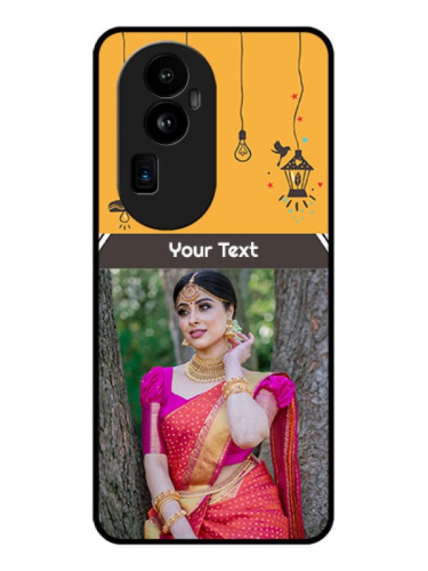 Custom Oppo Reno 10 Pro Plus 5G Custom Glass Mobile Case - with Family Picture and Icons