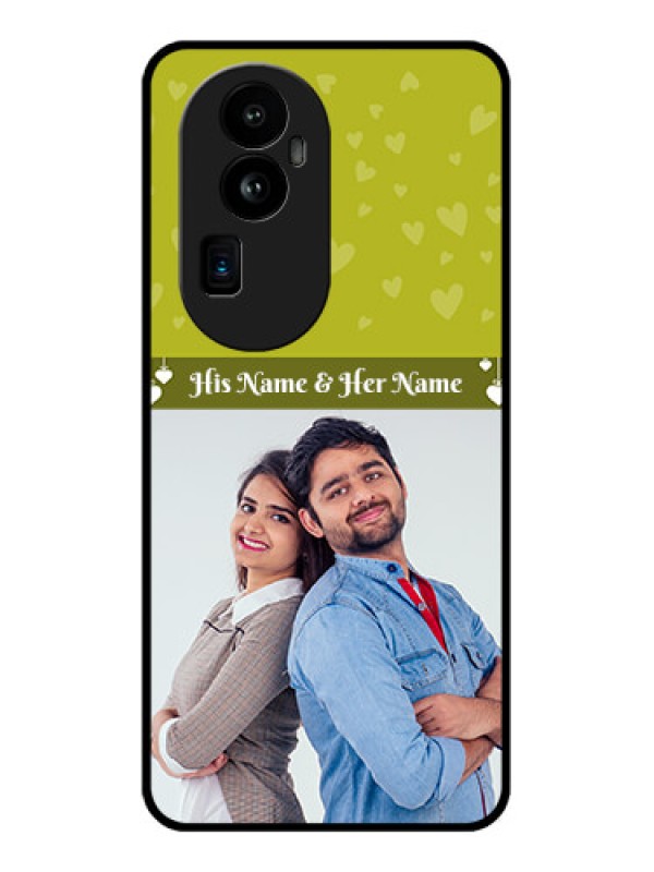Custom Oppo Reno 10 Pro Plus 5G Custom Glass Phone Case - You & Me Heart Design