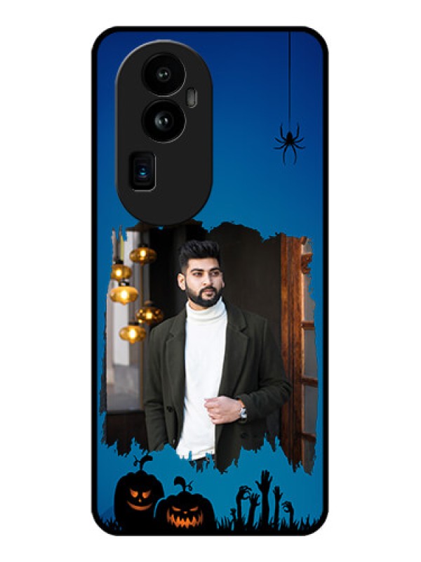 Custom Oppo Reno 10 Pro Plus 5G Photo Printing on Glass Case - with pro Halloween design