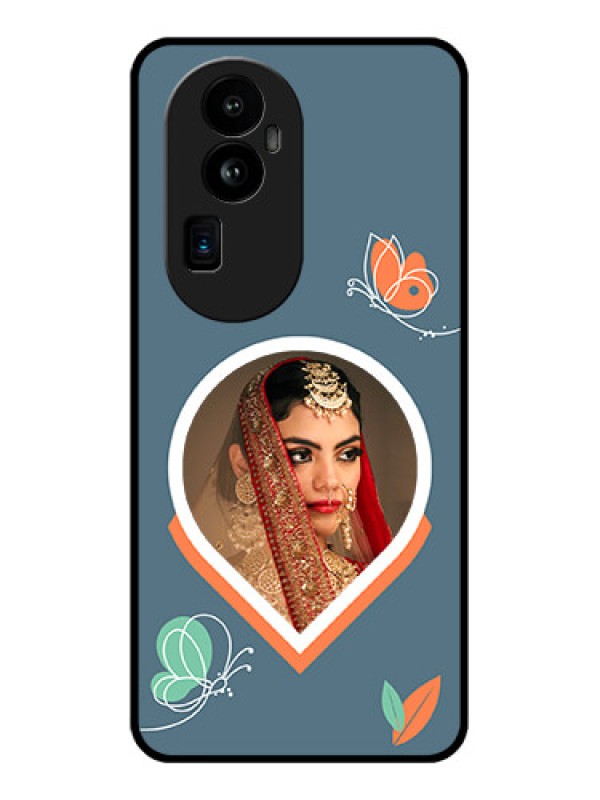 Custom Oppo Reno 10 Pro Plus 5G Custom Glass Mobile Case - Droplet Butterflies Design