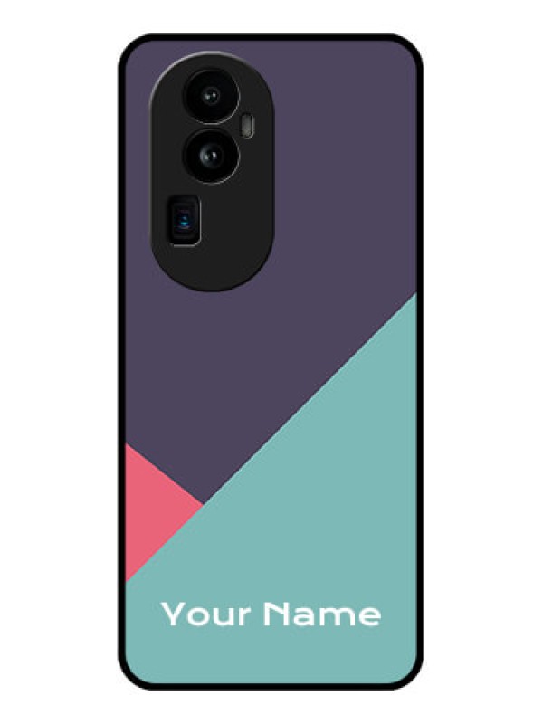 Custom Oppo Reno 10 Pro Plus 5G Custom Glass Mobile Case - Tri Color abstract Design