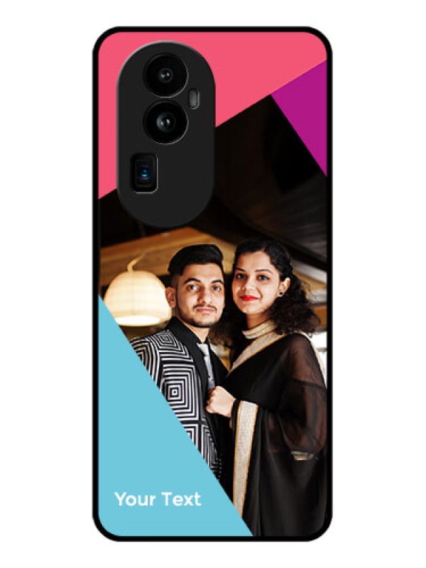 Custom Oppo Reno 10 Pro Plus 5G Custom Glass Mobile Case - Stacked Triple colour Design