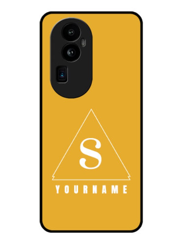 Custom Oppo Reno 10 Pro Plus 5G Personalized Glass Phone Case - simple triangle Design