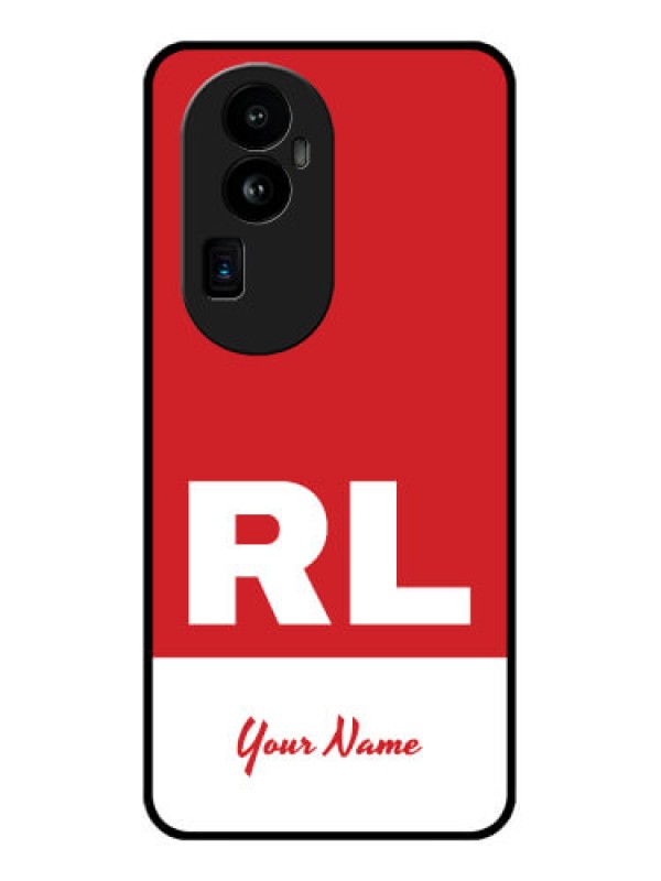 Custom Oppo Reno 10 Pro Plus 5G Personalized Glass Phone Case - dual tone custom text Design