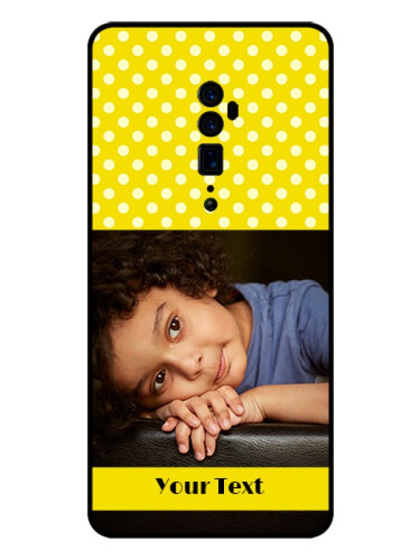 Custom Reno 10x zoom Custom Glass Phone Case  - Bright Yellow Case Design