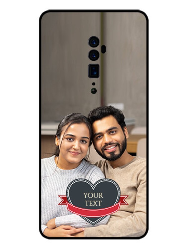 Custom Reno 10x zoom Custom Glass Phone Case  - Just Married Couple Design