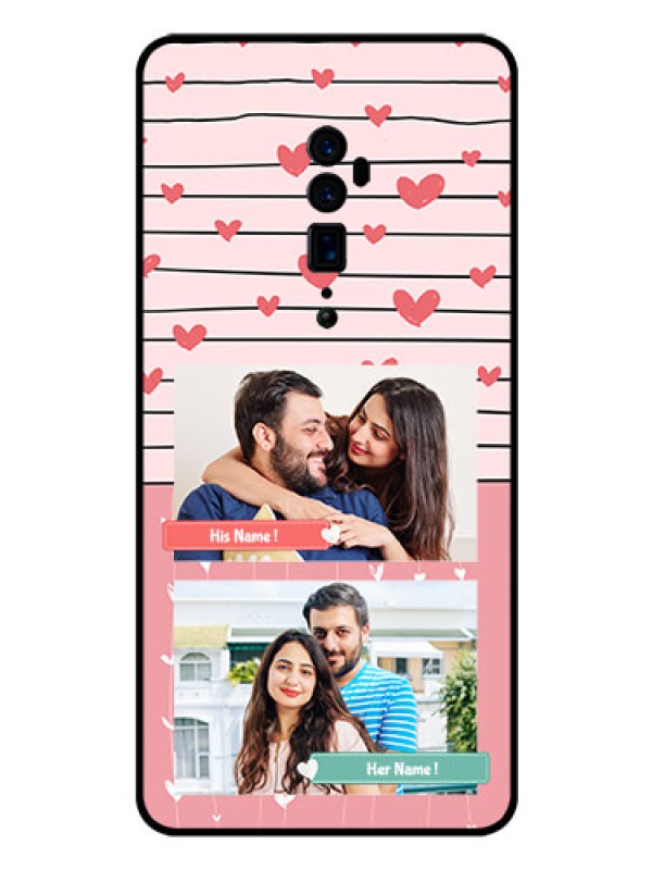 Custom Reno 10x zoom Custom Glass Mobile Case  - Photo with Heart Design