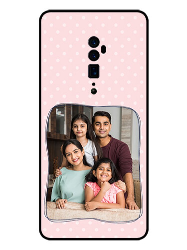 Custom Reno 10x zoom Custom Glass Phone Case  - Family with Dots Design