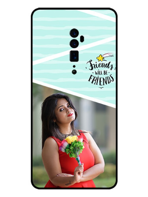 Custom Reno 10x zoom Custom Glass Phone Case  - Friends Picture Icon Design