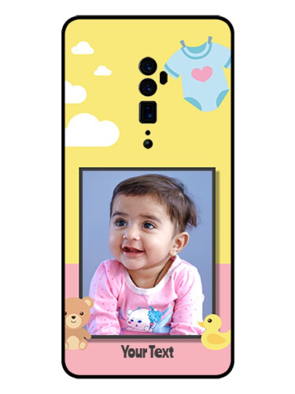 Custom Reno 10x zoom Photo Printing on Glass Case  - Kids 2 Color Design