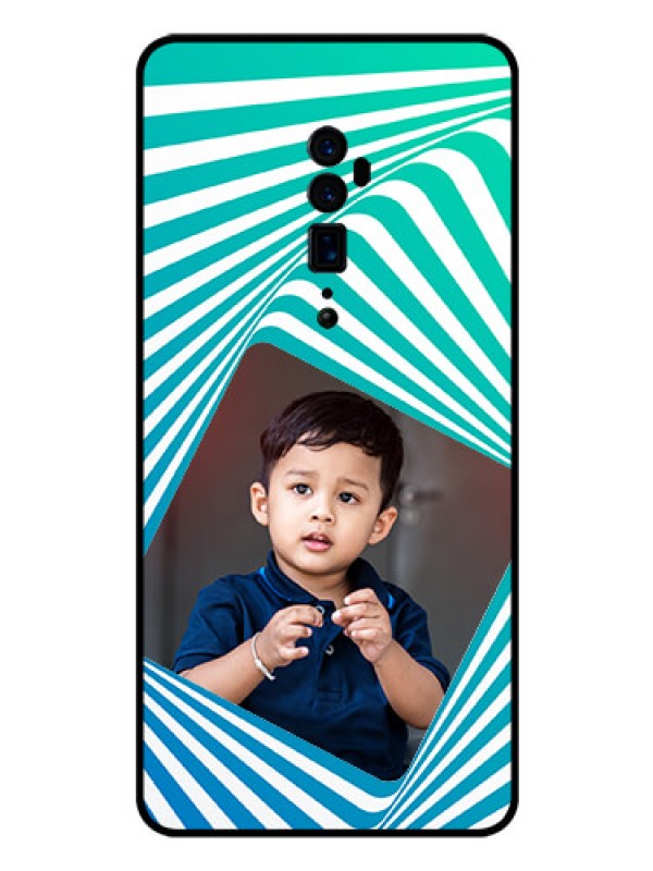 Custom Reno 10x zoom Personalized Glass Phone Case  - Abstract Spiral Design