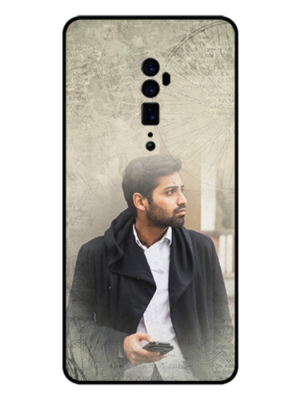 Custom Reno 10x zoom Custom Glass Phone Case  - with vintage design
