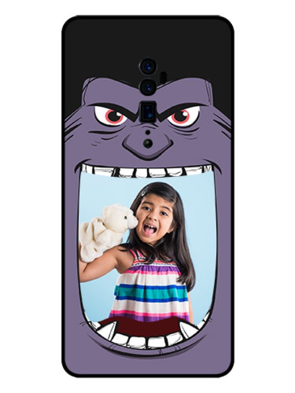 Custom Reno 10x zoom Custom Glass Phone Case  - Angry Monster Design