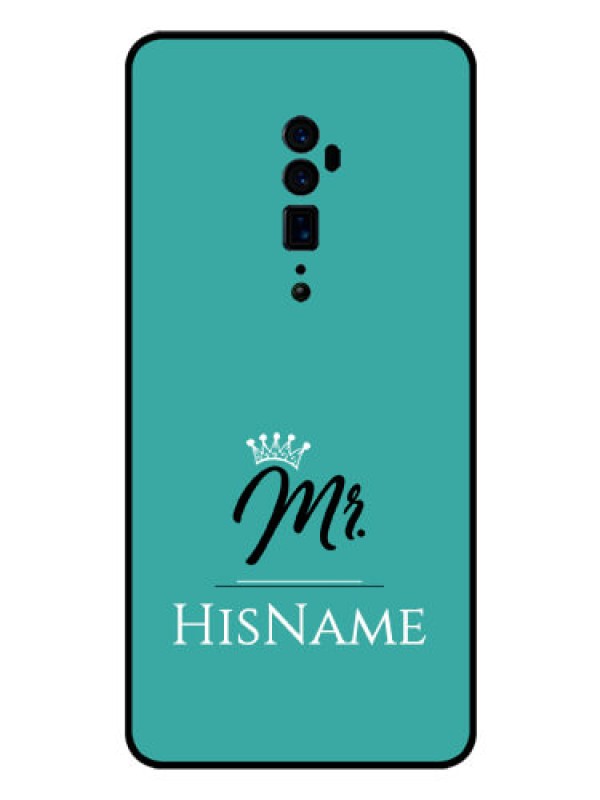 Custom Reno 10x zoom Custom Glass Phone Case Mr with Name