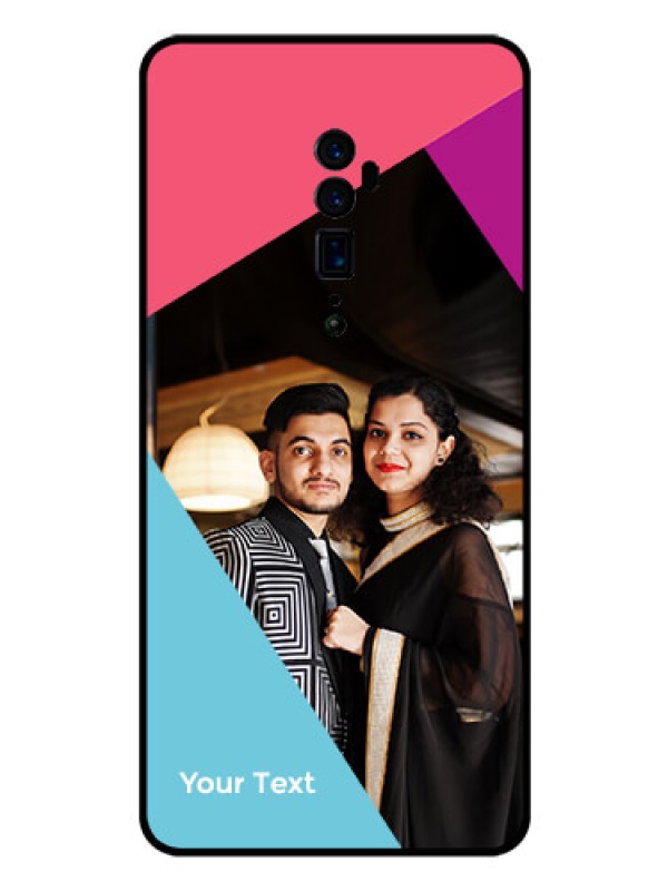 Custom Oppo Reno 10X Zoom Custom Glass Mobile Case - Stacked Triple colour Design