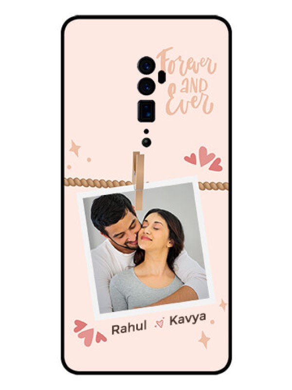 Custom Oppo Reno 10X Zoom Custom Glass Phone Case - Forever and ever love Design