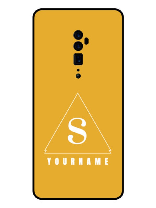 Custom Oppo Reno 10X Zoom Personalized Glass Phone Case - simple triangle Design