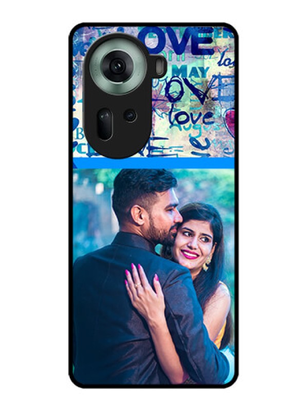 Custom Oppo Reno 11 5G Custom Glass Phone Case - Colorful Love Design
