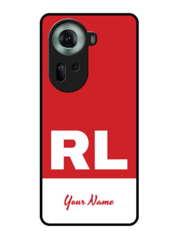 Custom Oppo Reno 11 5G Custom Glass Phone Case - Dual Tone Custom Text Design