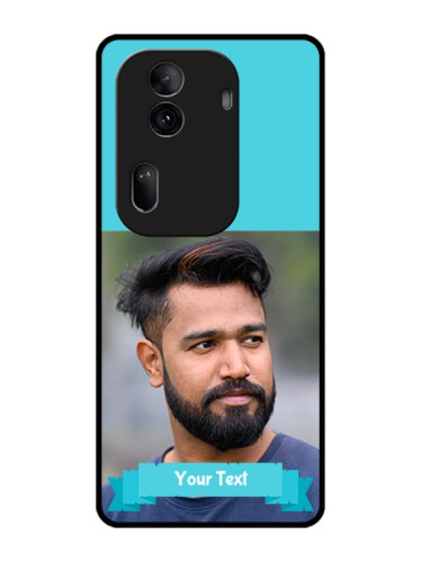 Custom Oppo Reno 11 Pro 5G Custom Glass Phone Case - Blue Color Design