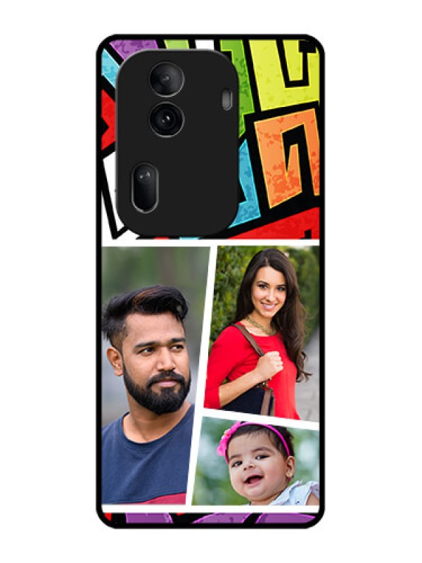 Custom Oppo Reno 11 Pro 5G Custom Glass Phone Case - Graffiti Pattern Design