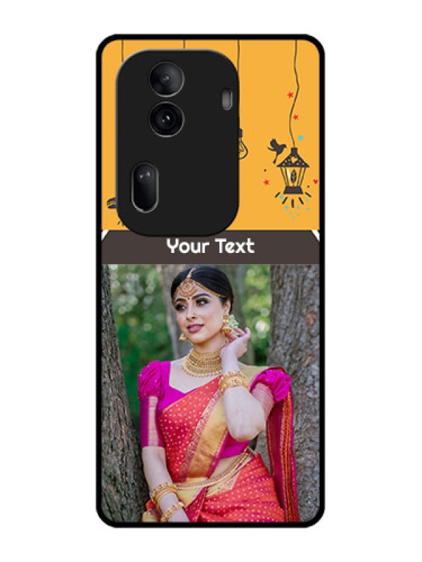 Custom Oppo Reno 11 Pro 5G Custom Glass Phone Case - With Family Picture And Icons