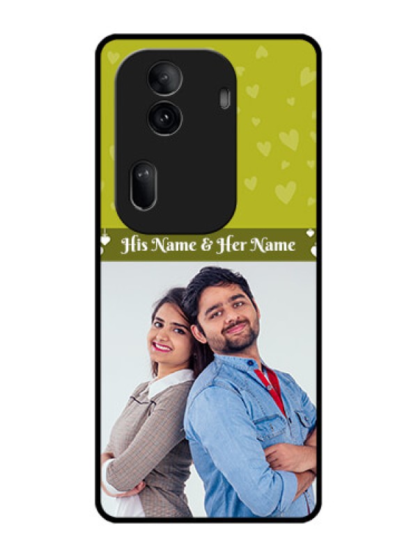 Custom Oppo Reno 11 Pro 5G Custom Glass Phone Case - You & Me Heart Design