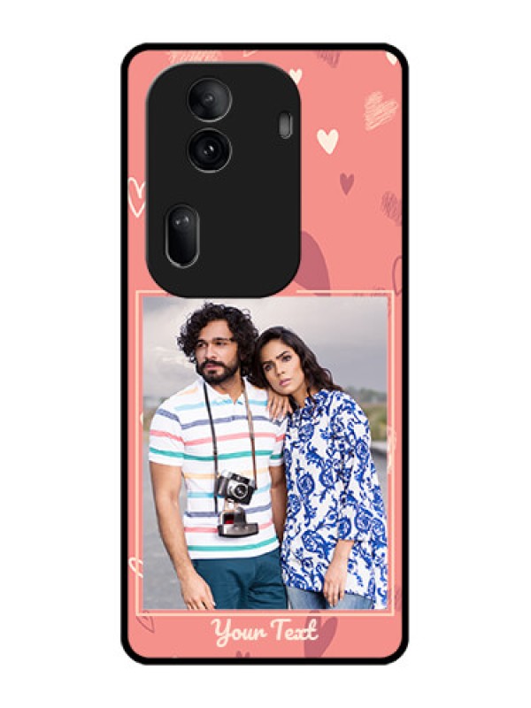 Custom Oppo Reno 11 Pro 5G Custom Glass Phone Case - Love Doodle Art Design