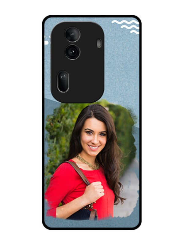 Custom Oppo Reno 11 Pro 5G Custom Glass Phone Case - Grunge Line Art Design