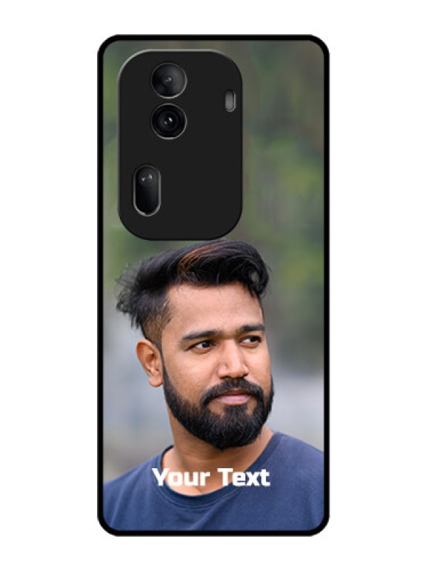 Custom Oppo Reno 11 Pro 5G Custom Glass Phone Case - Photo With Text Design
