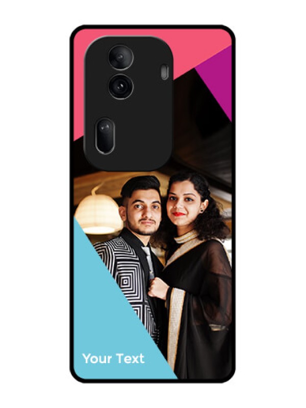 Custom Oppo Reno 11 Pro 5G Custom Glass Phone Case - Stacked Triple Colour Design
