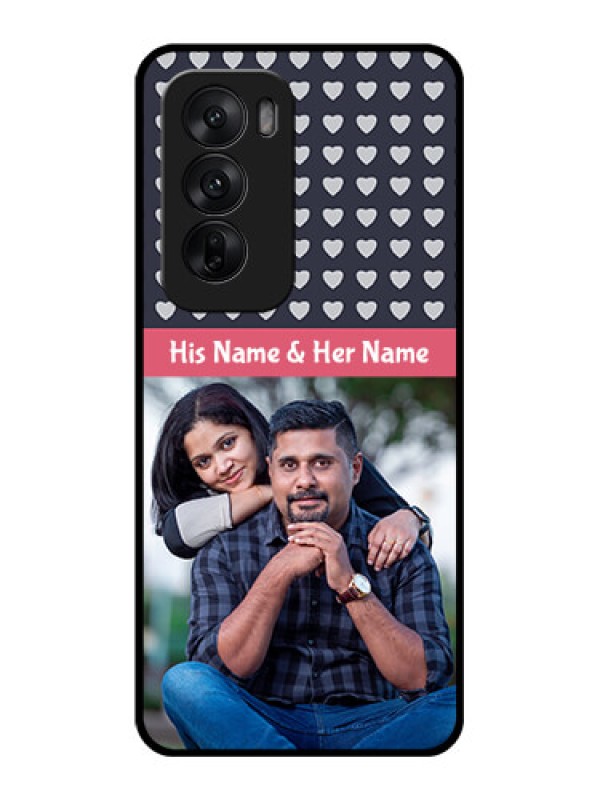 Custom Oppo Reno 12 5G Custom Glass Phone CaseLove Symbols Design