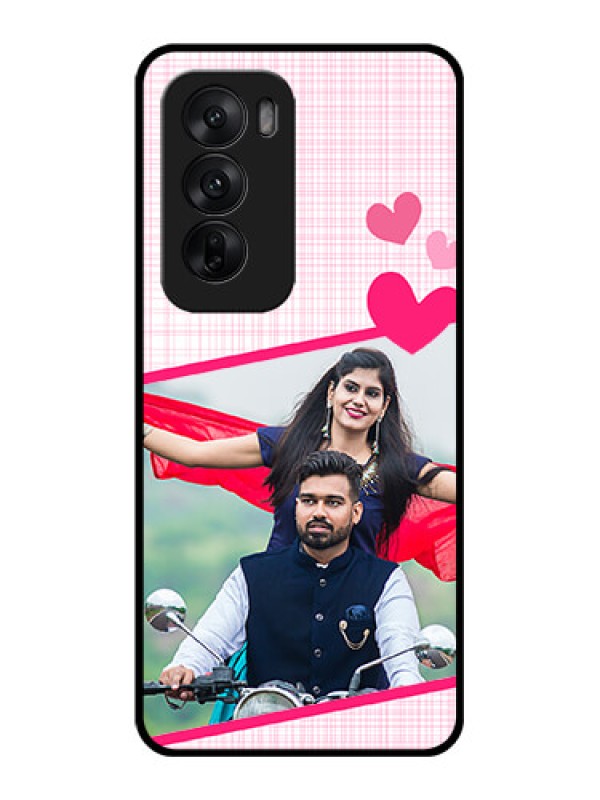 Custom Oppo Reno 12 5G Custom Glass Phone CaseLove Shape Heart Design