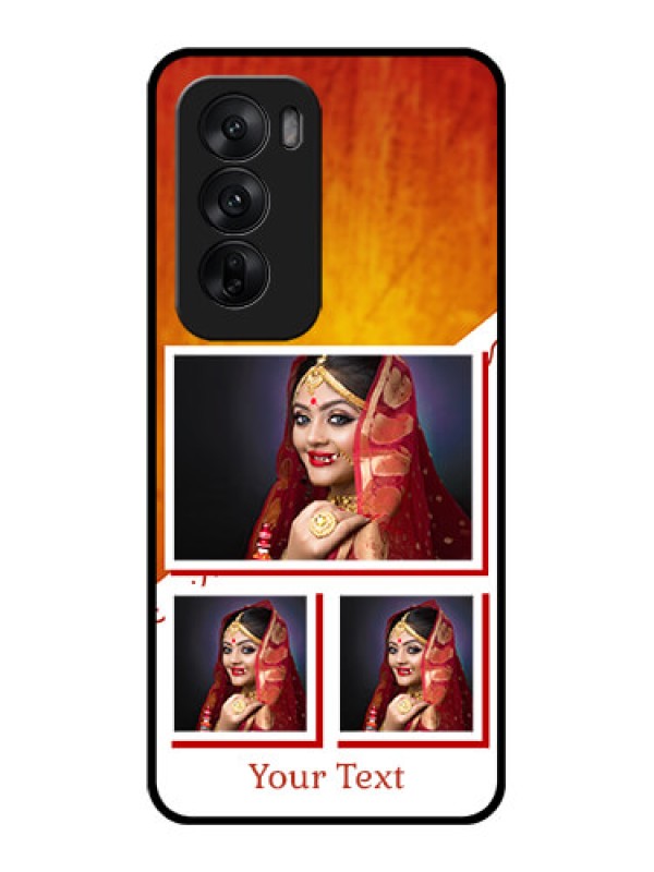 Custom Oppo Reno 12 5G Custom Glass Phone CaseWedding Memories Design