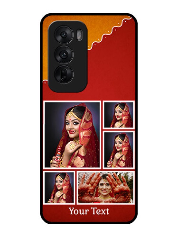 Custom Oppo Reno 12 5G Custom Glass Phone CaseWedding Pic Upload Design