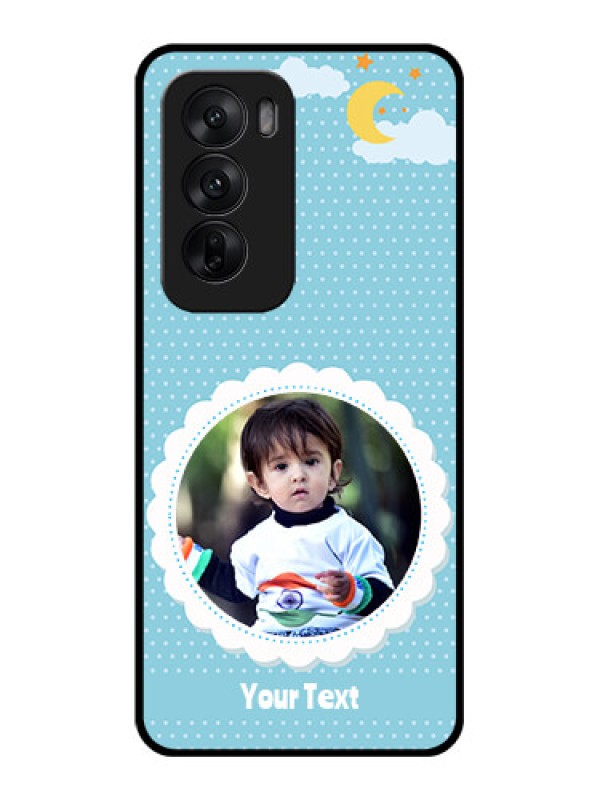 Custom Oppo Reno 12 5G Custom Glass Phone CaseViolet Pattern Design