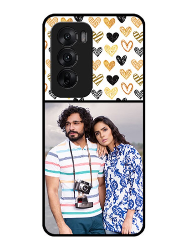 Custom Oppo Reno 12 5G Custom Glass Phone CaseLove Symbol Design